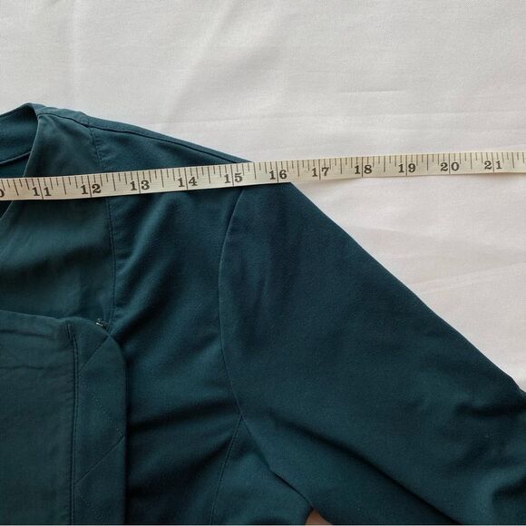 🚨FINAL OFFER Under Armour Dark Teal StudioLux Fitted Moto Jacket Size Medium - Picture 12 of 14